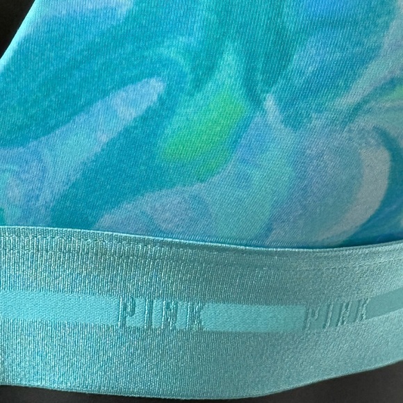 Victorias Secret "Pink" Wear Everywhere Push Up Bra Sz 36A Turquoise Tie Dye - Picture 3 of 6